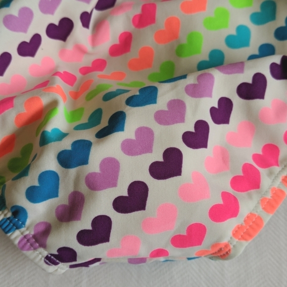 children's place neon colorful hearts one piece swimsuit 6 months baby girl - Picture 5 of 7